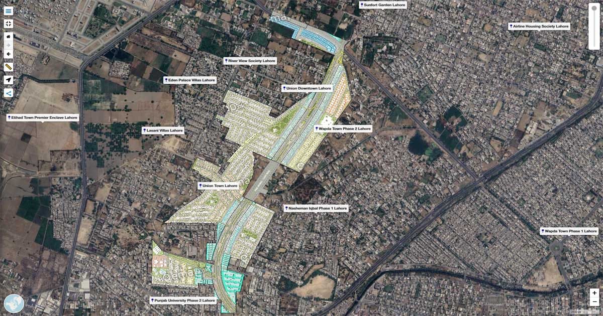 Union Living Lahore Location Map