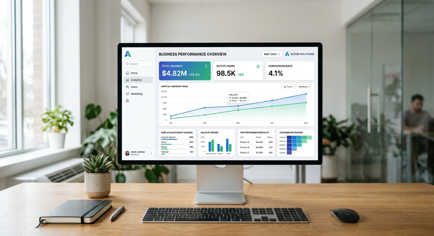 Data analytics dashboard